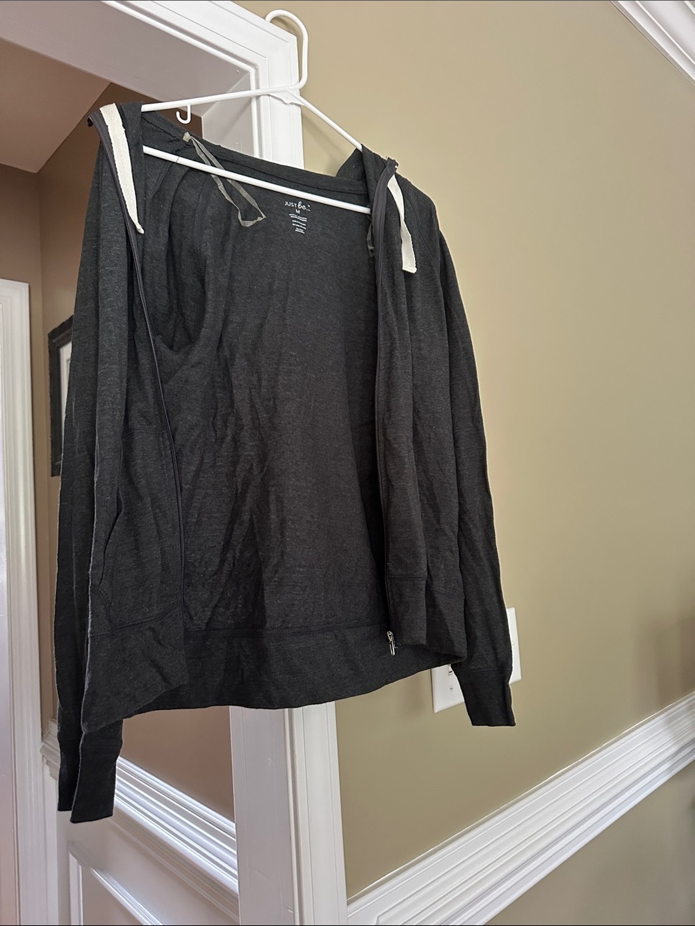 a.n.a Charcoal Black Zip-Up Hoodie Bomber Jacket